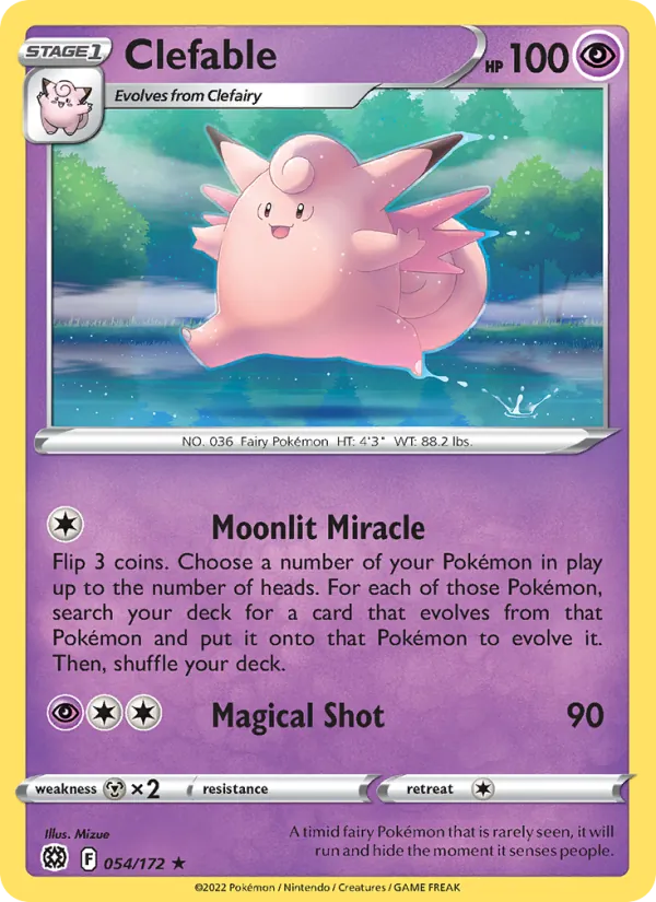 Mélodelfe 54/172 — SWSH9 – Brilliant Stars — Carte Pokémon anglaise