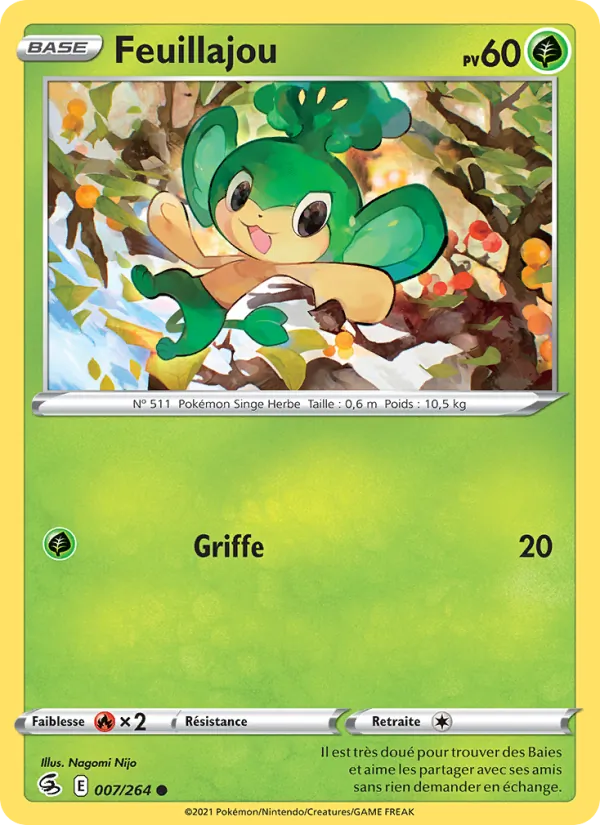 Feuillajou 7/264 — EB08 - Poing de Fusion — Carte Pokémon française