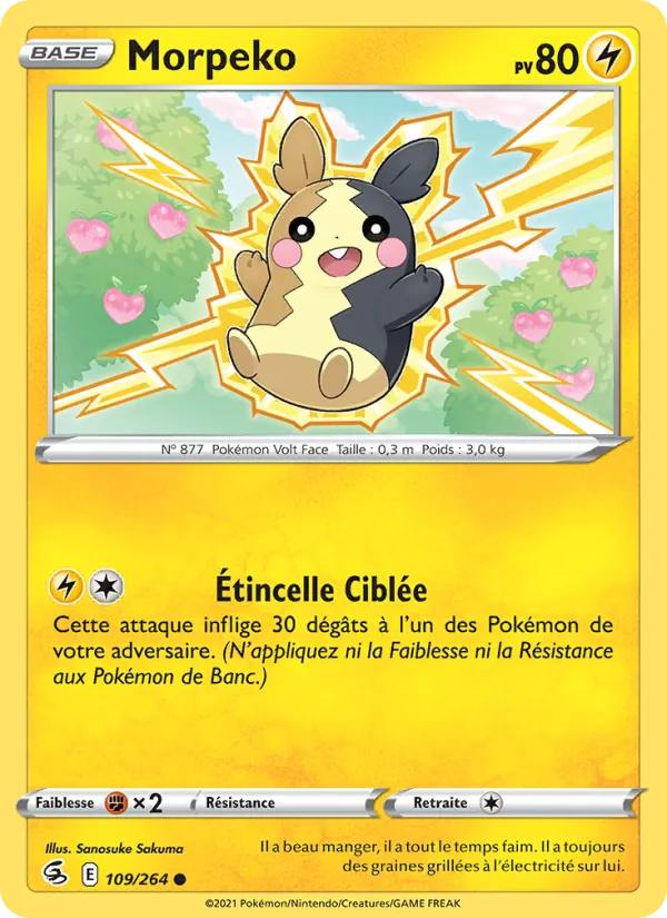 Morpeko 109/264 — EB08 - Poing de Fusion — Carte Pokémon française