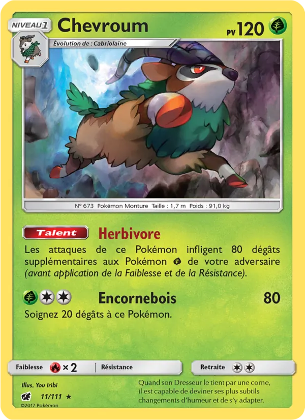 Chevroum 11/111 — SL4 – Invasion Carmin — Carte Pokémon française