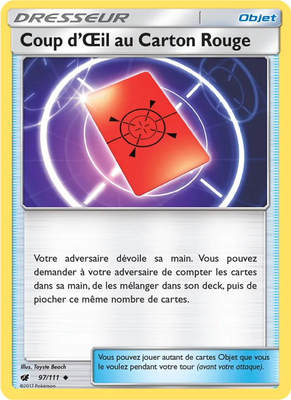 Coup d’Œil au Carton Rouge 97/111 — SL4 – Invasion Carmin — Carte Pokémon française