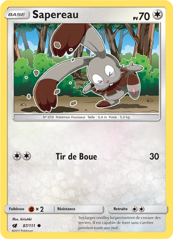Sapereau 87/111 — SL4 – Invasion Carmin — Carte Pokémon française