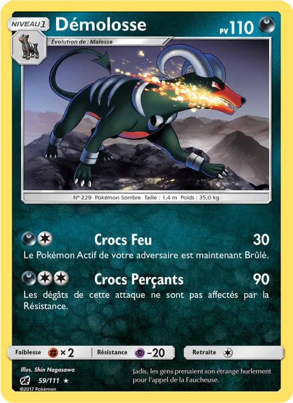 Démolosse 59/111 — SL4 – Invasion Carmin — Carte Pokémon française