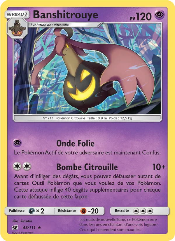 Banshitrouye 45/111 — SL4 – Invasion Carmin — Carte Pokémon française