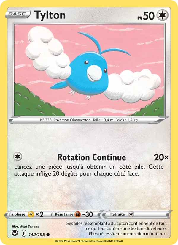 Tylton 142/195 — EB12 – Tempête Argentée — Carte Pokémon française
