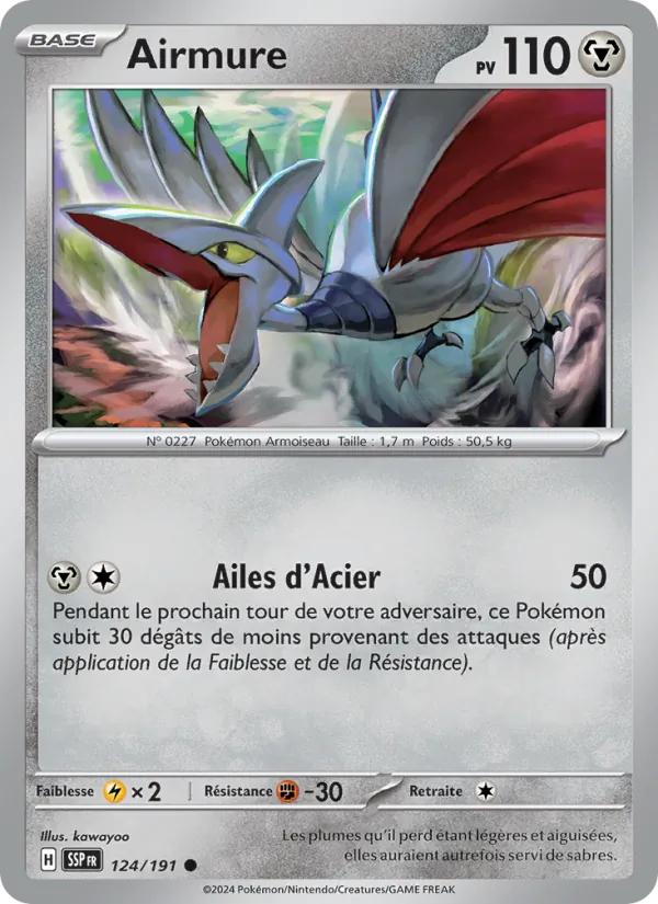 Airmure 124/191 — EV08 – Étincelles Déferlantes — Carte Pokémon française