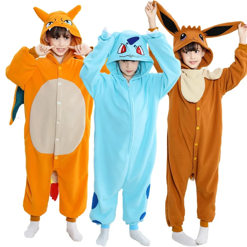 Combinaison Pokémon Kigurumis pour enfants, déguisement d'Halloween