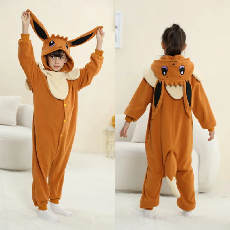 Combinaison Pokémon Kigurumis pour enfants, déguisement d'Halloween