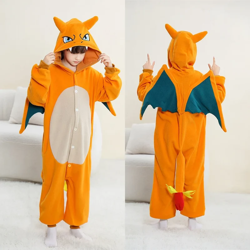 Combinaison Pokémon Kigurumis pour enfants, déguisement d'Halloween