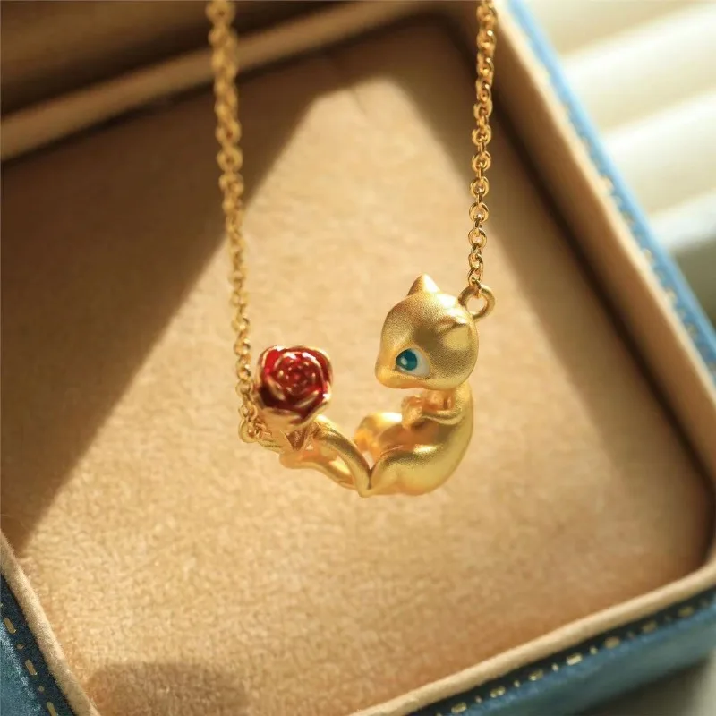 Collier Golden Mew à motif floral