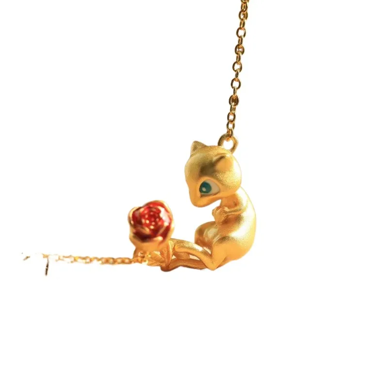Collier Golden Mew à motif floral