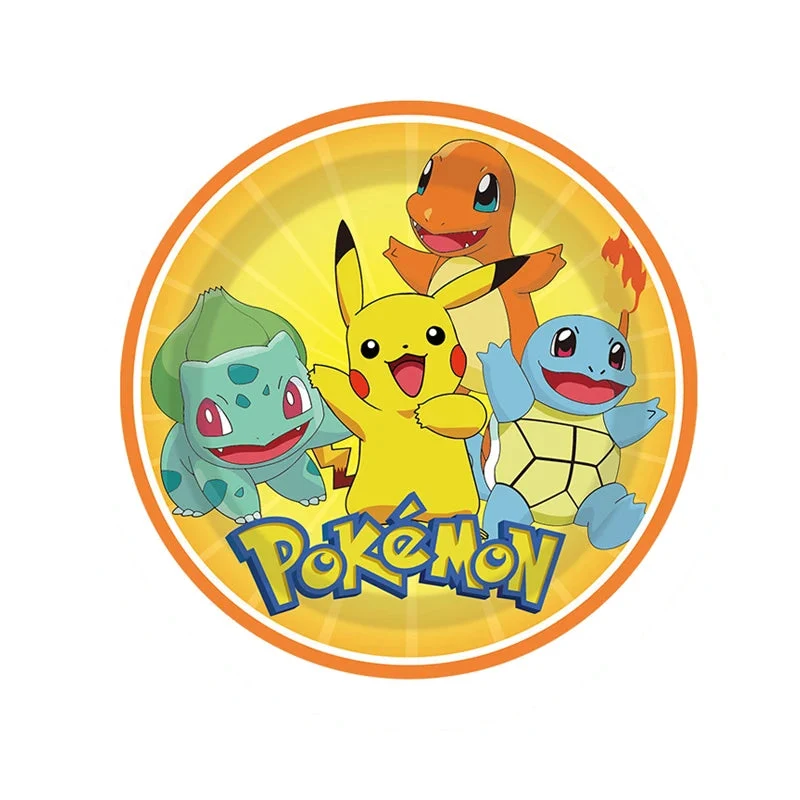 Décorations d'anniversaire pour enfants Pokémon - assiettes, tasses, bannières, etc.
