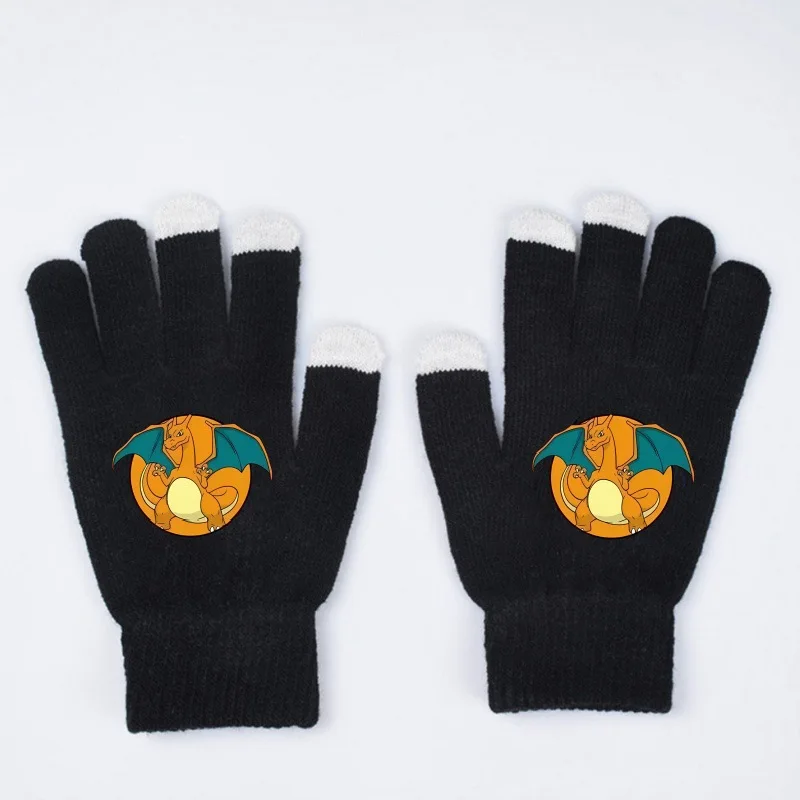 Gants chauds pour enfants avec motif Rondoudou, Dracaufeu ou Pikachu
