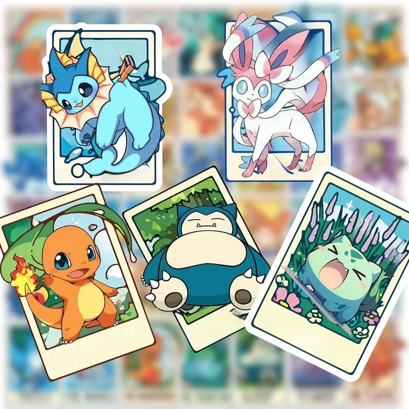 50 autocollants Pokémon au look carte