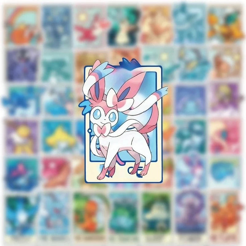 50 autocollants Pokémon au look carte
