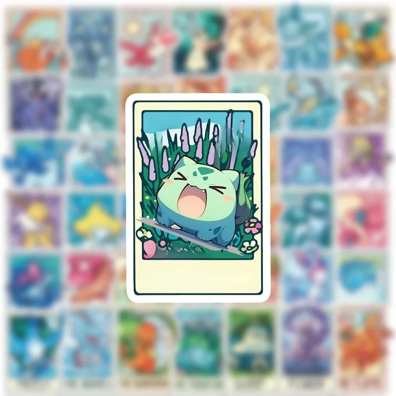 50 autocollants Pokémon au look carte