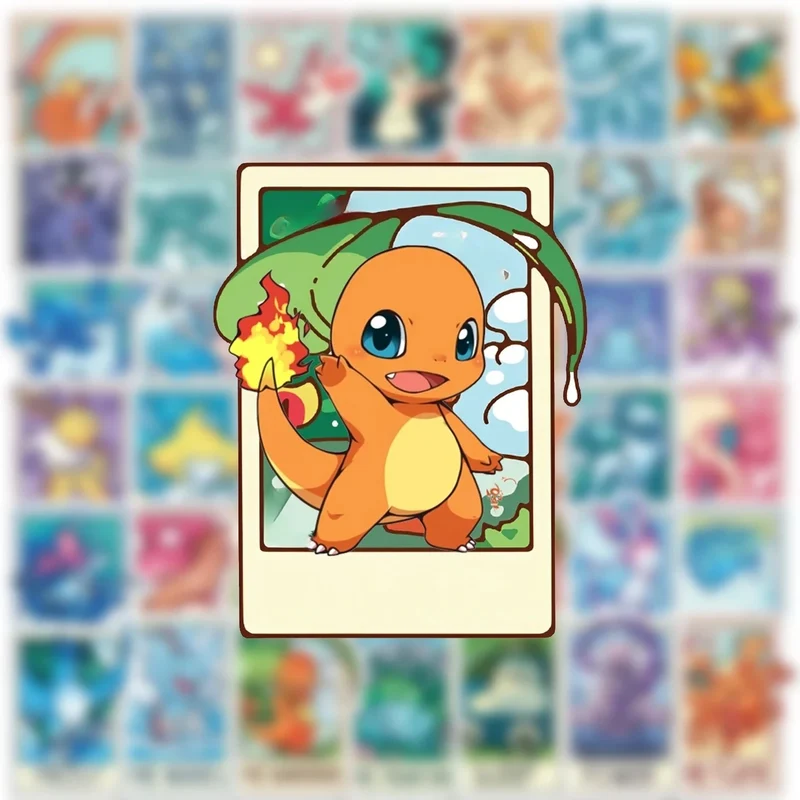 50 autocollants Pokémon au look carte