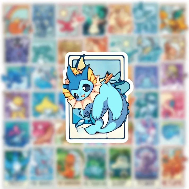 50 autocollants Pokémon au look carte