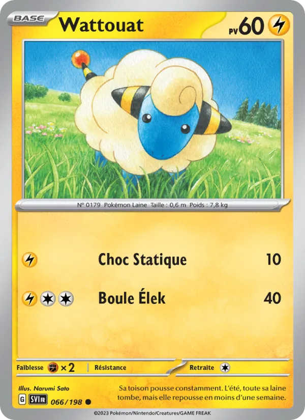 Wattouat 66/198 — EV01 – Écarlate et Violet — Carte Pokémon française