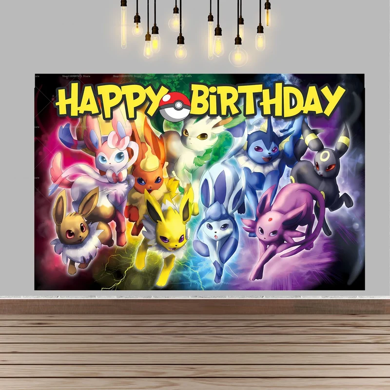Bannière d'arrière-plan d'affiche d'anniversaire pour enfants Pikachu pour anniversaire, fête, etc.