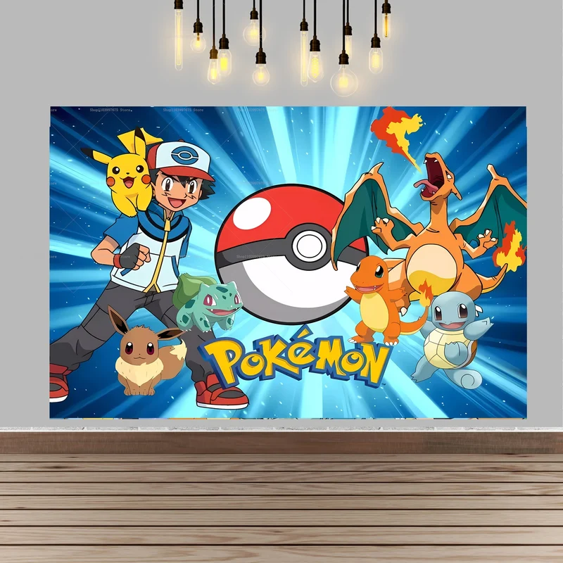 Bannière d'arrière-plan d'affiche d'anniversaire pour enfants Pikachu pour anniversaire, fête, etc.