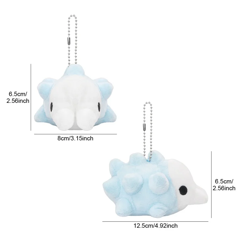 Figurines en peluche Gufa Pyukumuku, Snomnom Snom ou Britzigel Pincurchin avec pendentif