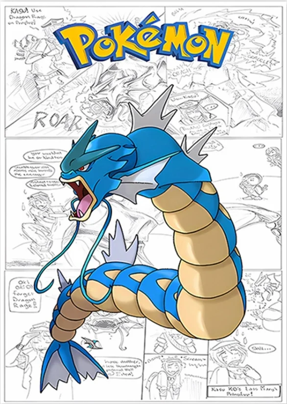 Affiche sur toile Pokémon au look bande dessinée dans de nombreux modèles