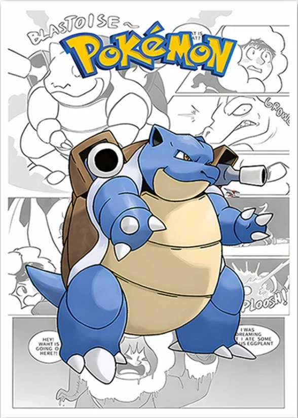 Affiche sur toile Pokémon au look bande dessinée dans de nombreux modèles