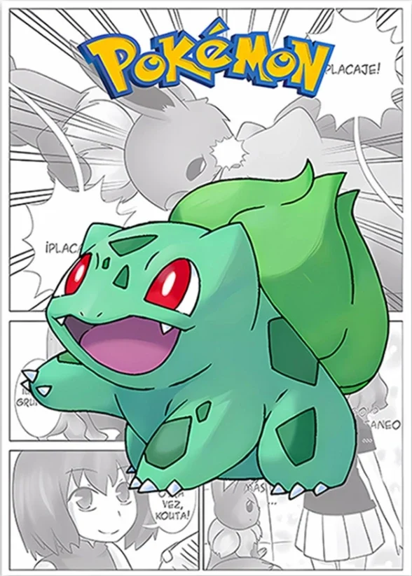 Affiche sur toile Pokémon au look bande dessinée dans de nombreux modèles