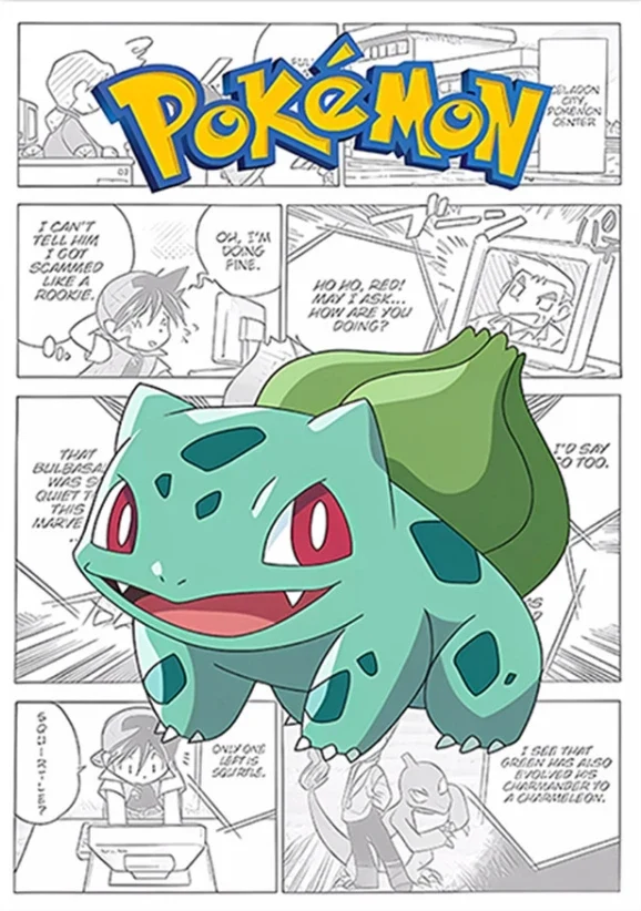 Affiche sur toile Pokémon au look bande dessinée dans de nombreux modèles