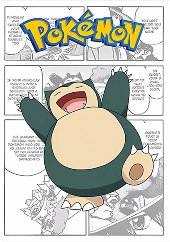 Affiche sur toile Pokémon au look bande dessinée dans de nombreux modèles