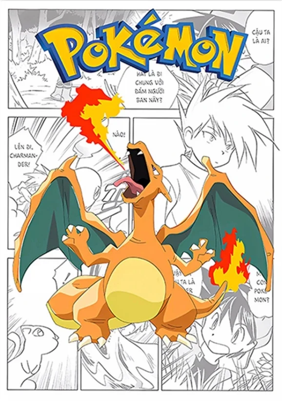Affiche sur toile Pokémon au look bande dessinée dans de nombreux modèles
