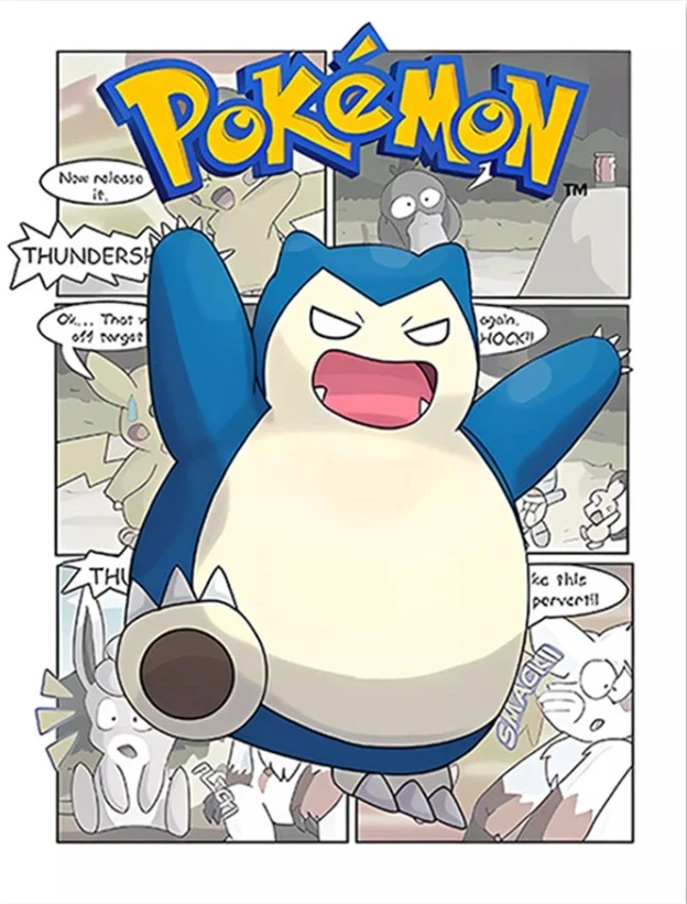 Affiche sur toile Pokémon au look bande dessinée dans de nombreux modèles