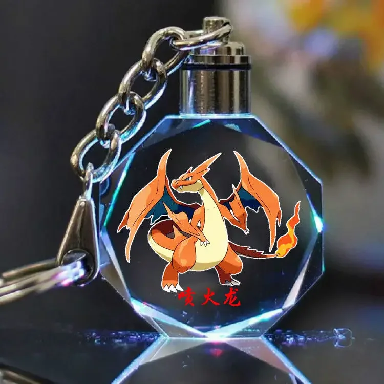 Porte-clés en cristal Pokémon Pikachu coloré