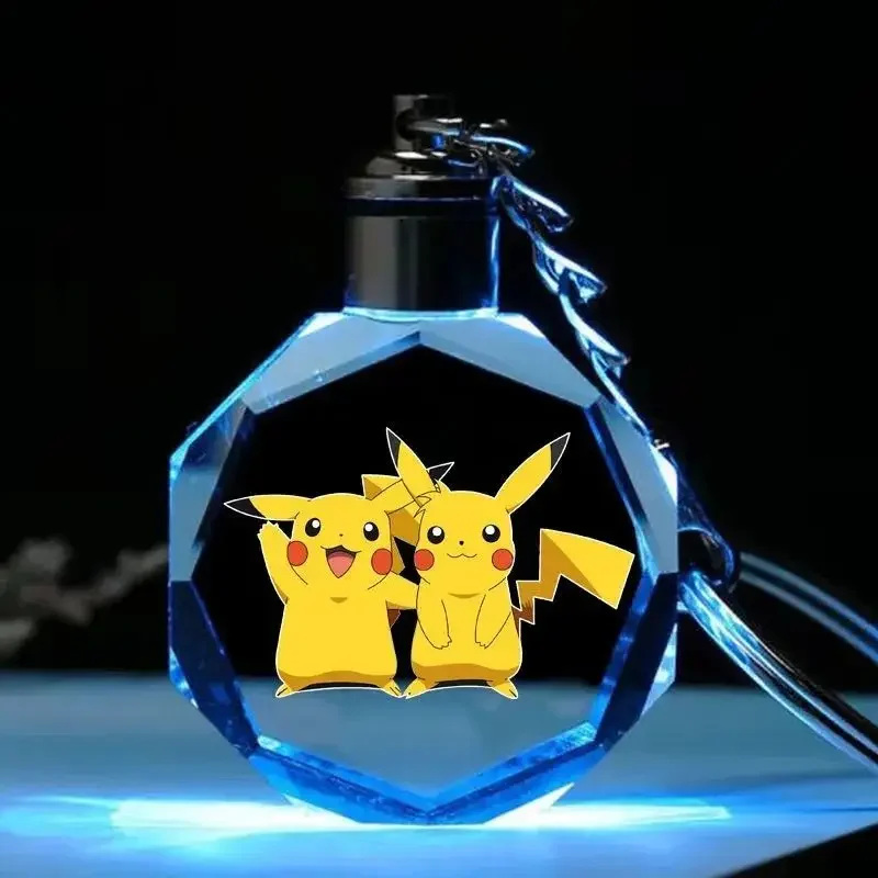 Porte-clés en cristal Pokémon Pikachu coloré