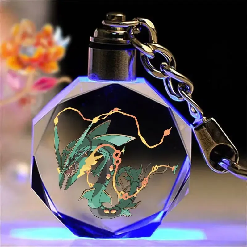 Porte-clés en cristal Pokémon Pikachu coloré
