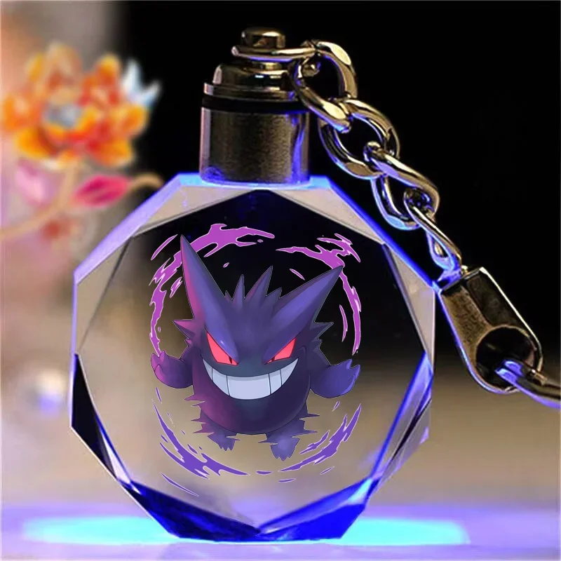 Porte-clés en cristal Pokémon Pikachu coloré