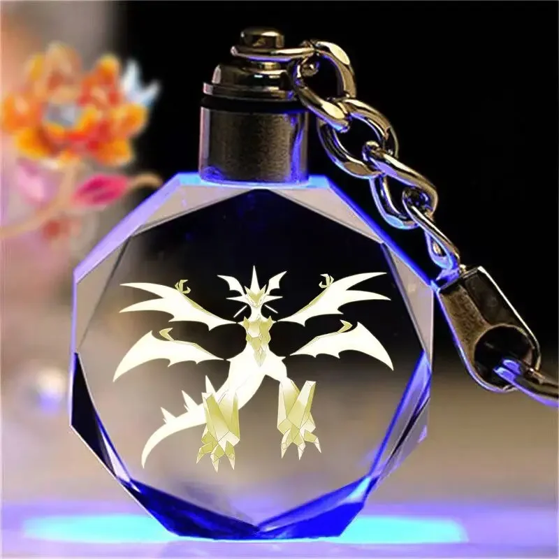 Porte-clés en cristal Pokémon Pikachu coloré