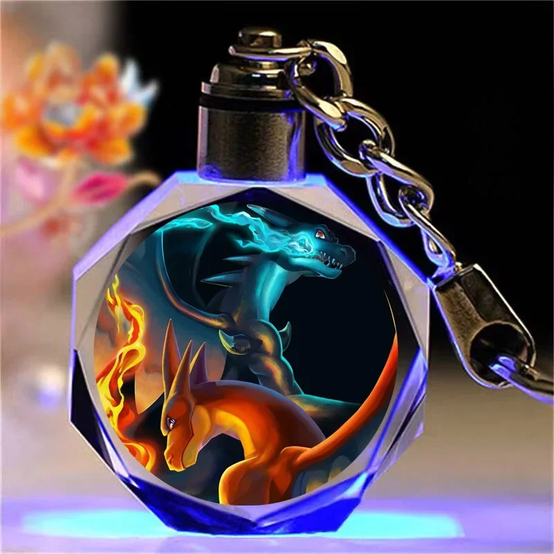 Porte-clés en cristal Pokémon Pikachu coloré