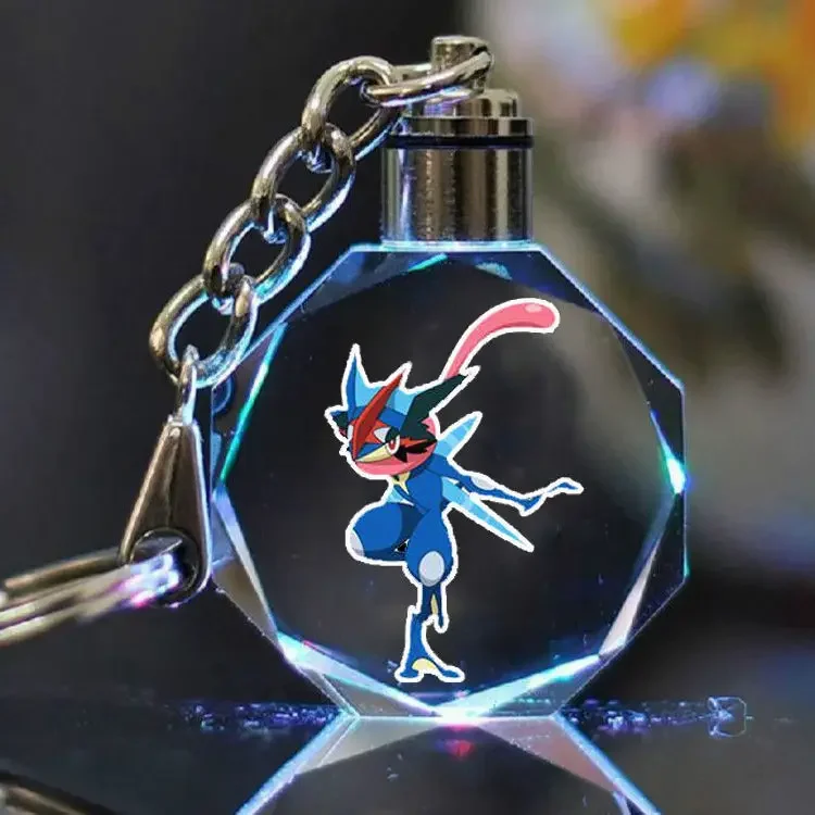 Porte-clés en cristal Pokémon Pikachu coloré