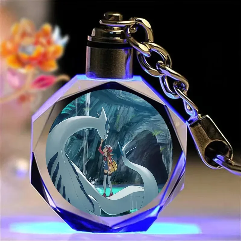 Porte-clés en cristal Pokémon Pikachu coloré