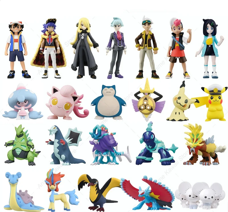 Figurines Pokémon Dresseur Ash Ketchum Leon Cynthia Liko Friede Mimiqui Hattrem Terapagos Aegislash et bien plus encore
