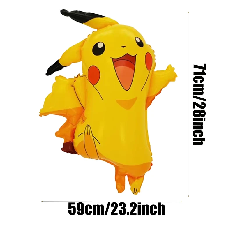 Ballons Pikachu pour célébration, fête, anniversaire, décoration (environ 71x59cm)