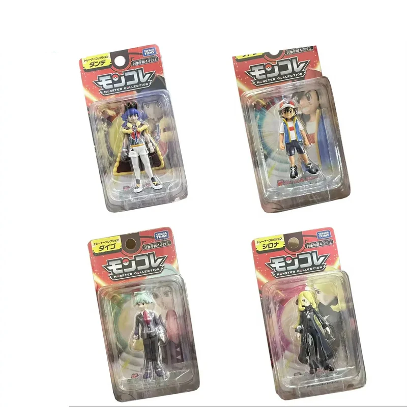 Figurines de dresseur Pokémon Ash Ketchum, Leon Cynthia Steven (environ 7 cm)
