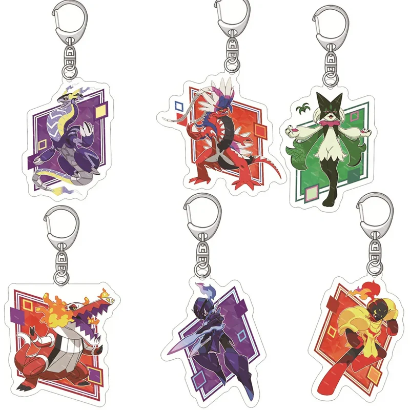 Porte-clés pendentif en acrylique Pokémon Meowscarada Skeledirge Ceruledge