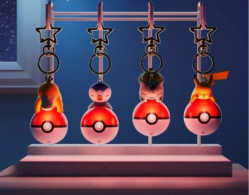 Porte-clés Pokéball avec pendentif Pokémon