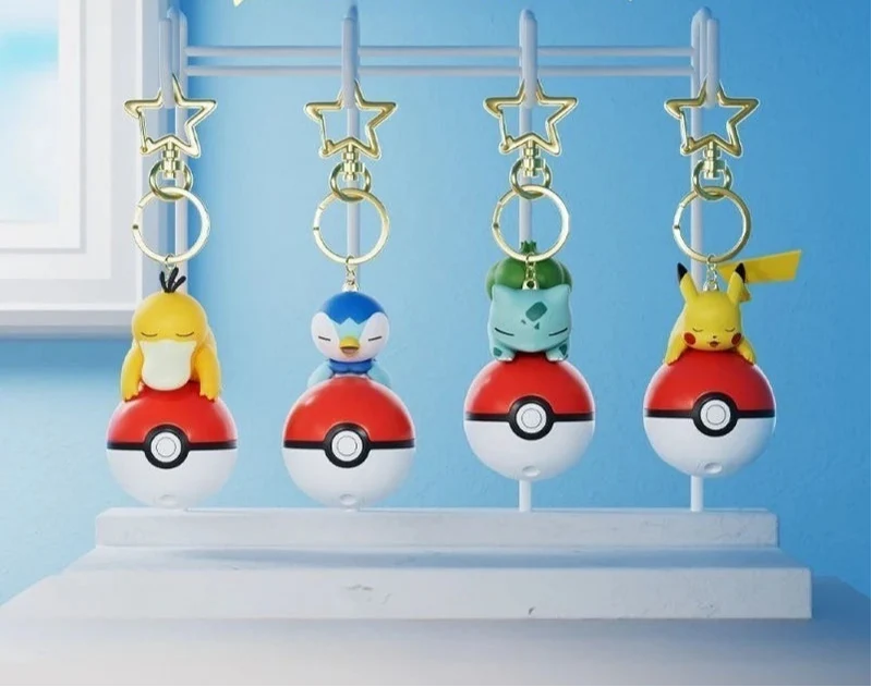 Porte-clés Pokéball avec pendentif Pokémon