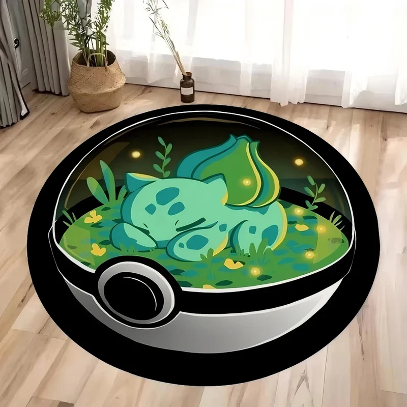 Tapis rond au look Pokeball