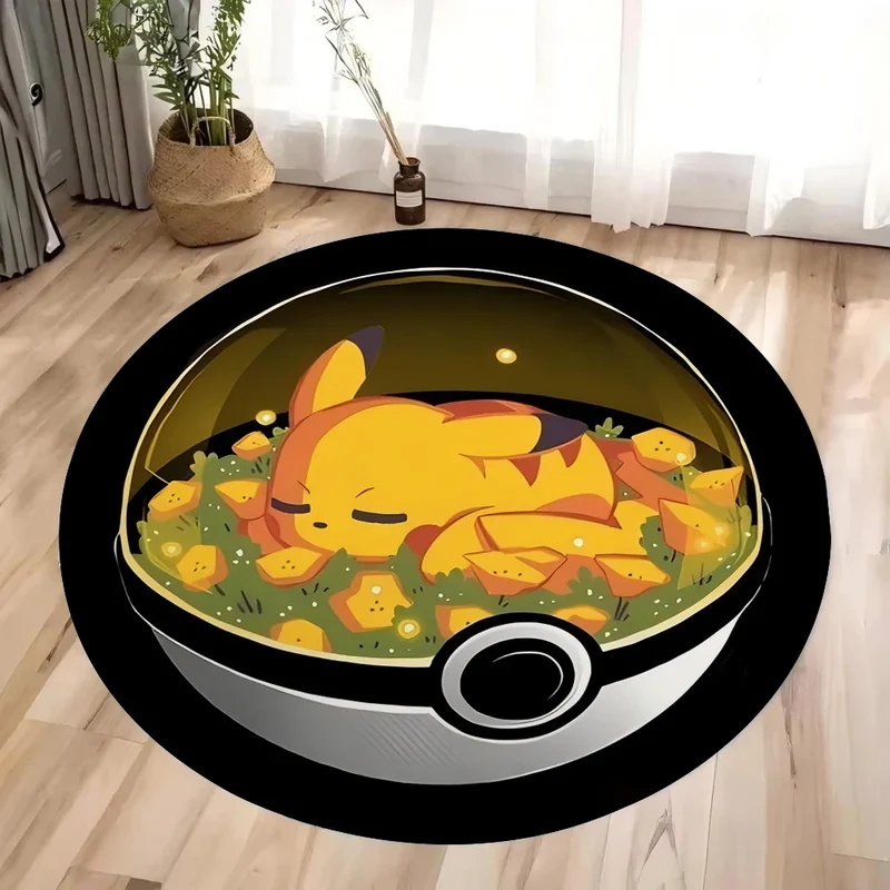 Tapis rond au look Pokeball