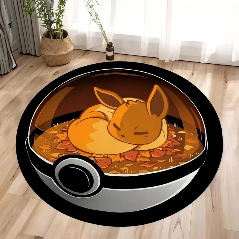 Tapis rond au look Pokeball